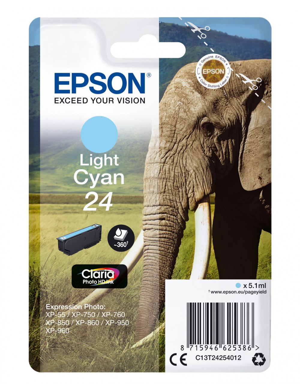 Epson Elephant Cartuccia Ciano-chiaro