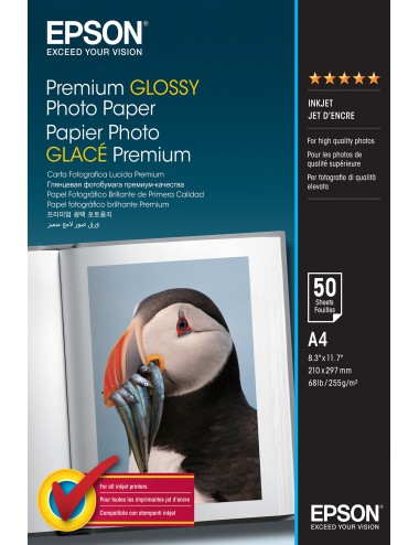 Epson Premium Glossy Photo Paper - A4 - 50 Feuilles