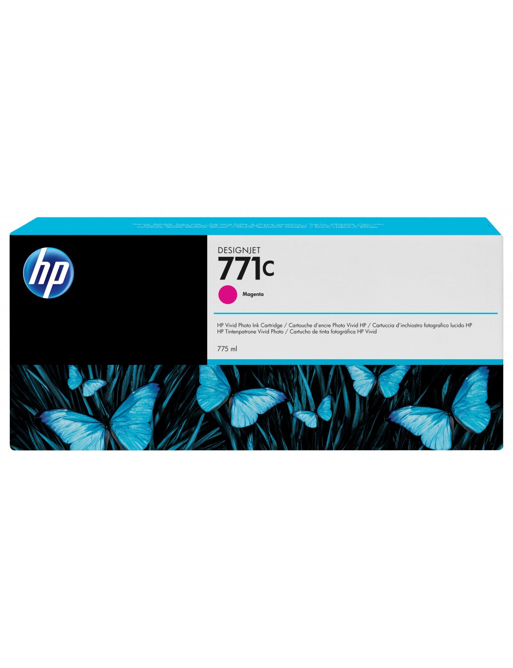 HP Cartucho de tinta DesignJet 771C magenta de 775 ml