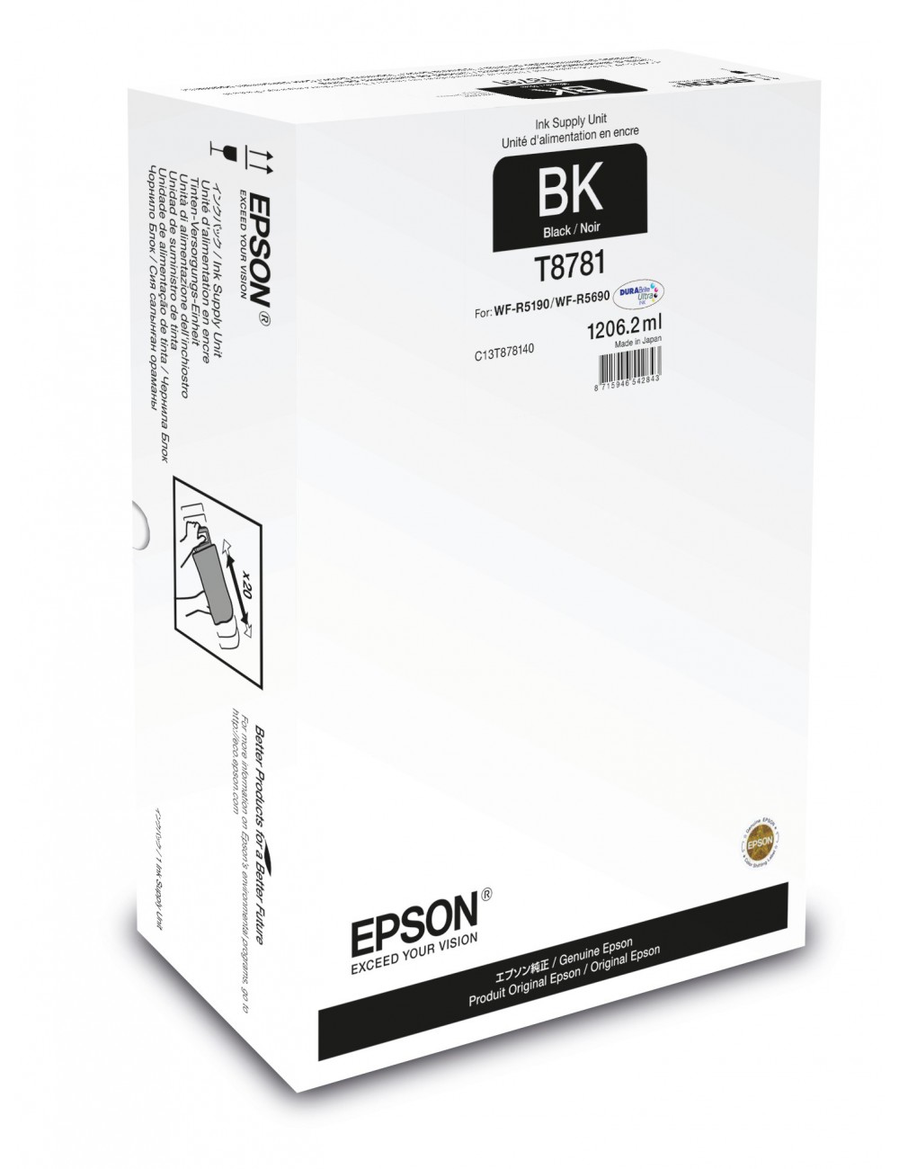 Epson Unidad de suministro de tinta T8781 negro XXL