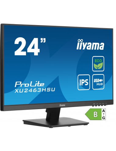 iiyama ProLite XU2463HSU-B1 écran plat de PC 60,5 cm (23.8") 1920 x 1080 pixels Full HD LED Noir