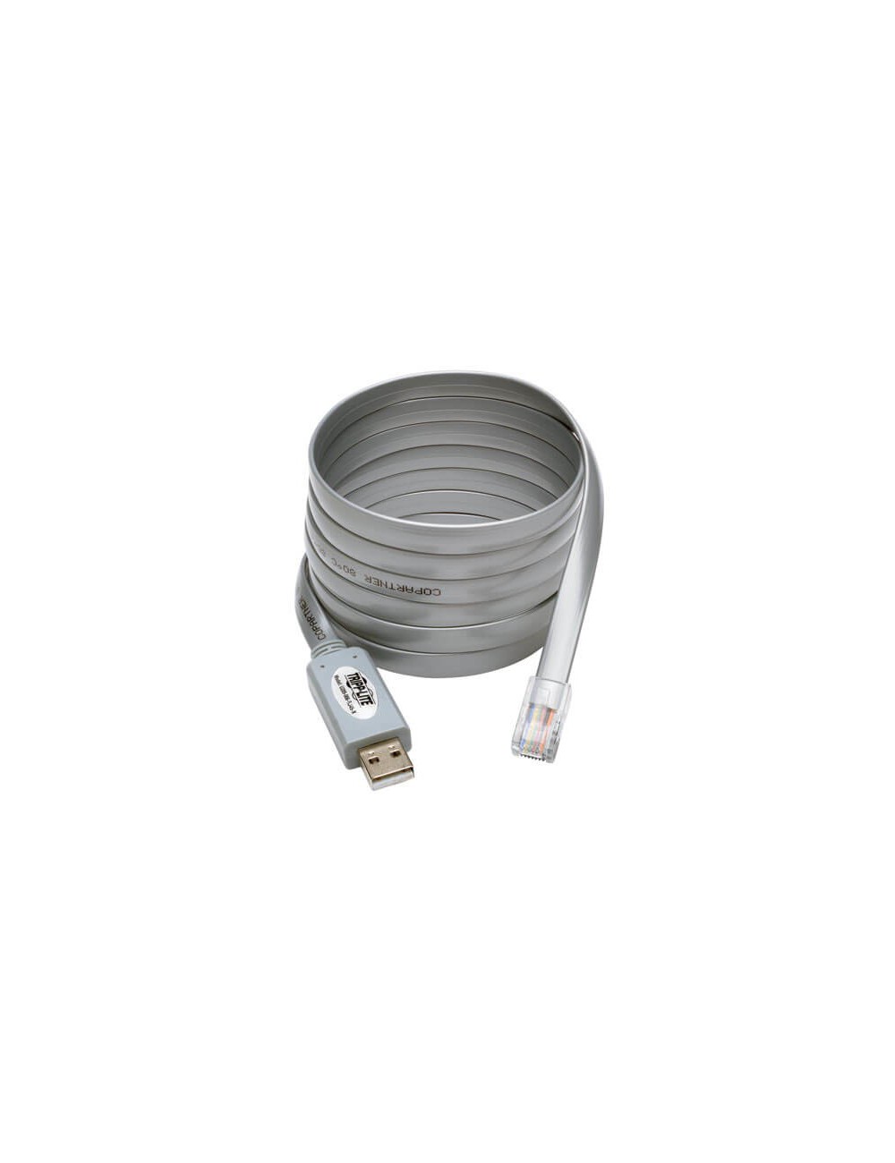 Tripp Lite U209-006-RJ45-X Cable Rollover USB-A a RJ45 Serial (M M) - Compatible con Cisco, 250 Kbps, 1.83 m [6 pies], Gris