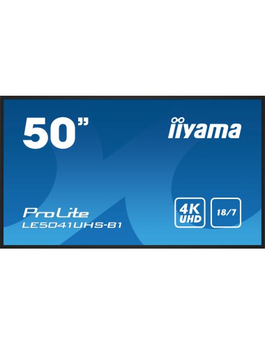 iiyama LE5041UHS-B1 affichage de messages Écran plat de signalisation numérique 125,7 cm (49.5") LCD 350 cd m² 4K Ultra HD Noir