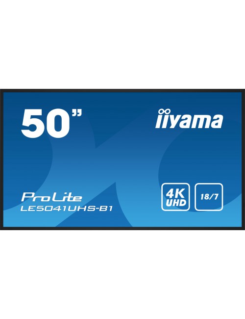 iiyama LE5041UHS-B1 visualizzatore di messaggi Pannello piatto per segnaletica digitale 125,7 cm (49.5") LCD 350 cd m² 4K Ultra