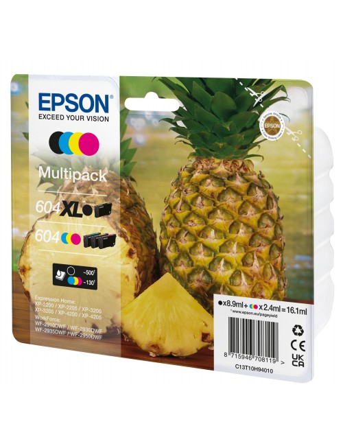 Epson 604XL cartuccia d'inchiostro 4 pz Originale Resa elevata (XL) Nero, Ciano, Magenta, Giallo