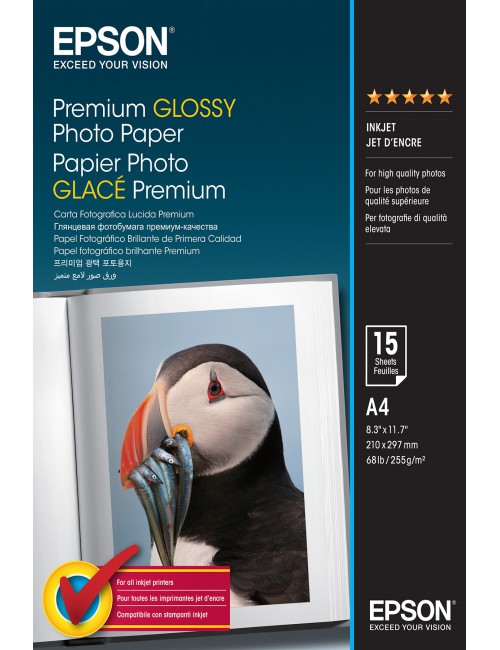 Epson Premium Glossy Photo Paper - A4 - 15 Hojas