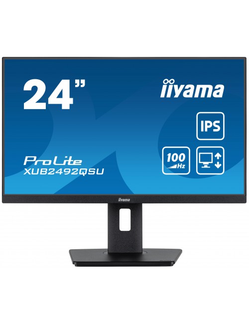 iiyama ProLite XUB2492QSU-B1 Monitor PC 60,5 cm (23.8") 2560 x 1440 Pixel Wide Quad HD LED Nero