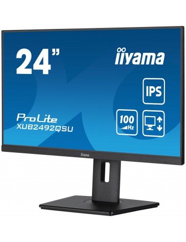 iiyama ProLite XUB2492QSU-B1 écran plat de PC 60,5 cm (23.8") 2560 x 1440 pixels Wide Quad HD LED Noir