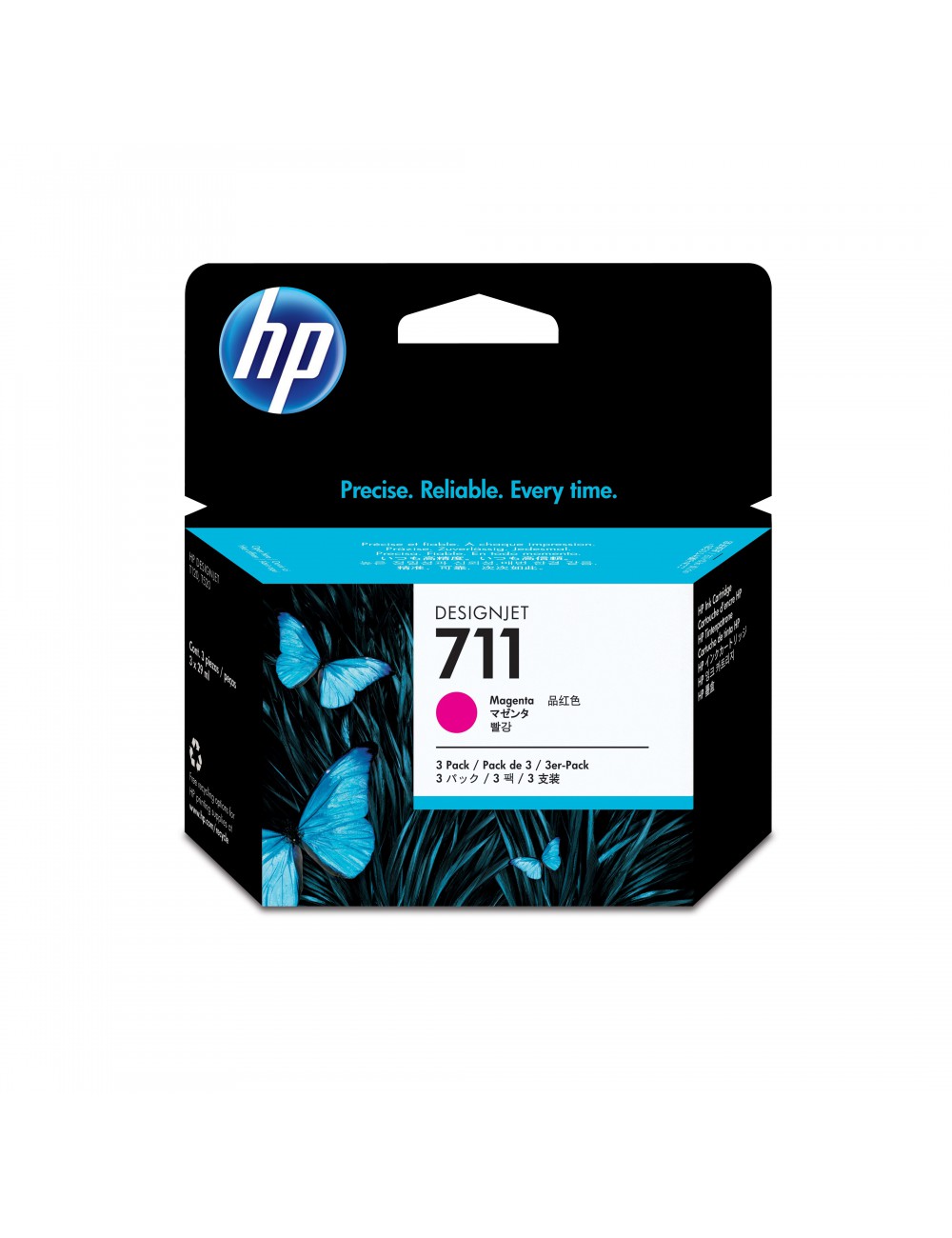 HP Confezione da 3 cartucce di inchiostro magenta DesignJet 711, 29 ml