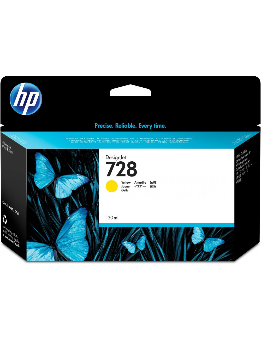 HP Cartuccia inchiostro giallo DesignJet 728, 130 ml