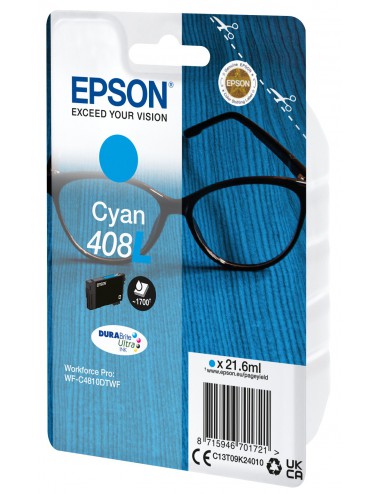 Epson Singlepack Cyan 408L DURABrite Ultra Ink