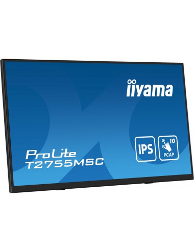 iiyama ProLite T2755MSC-B1 Monitor PC 68,6 cm (27") 1920 x 1080 Pixel Full HD LED Touch screen Da tavolo Nero