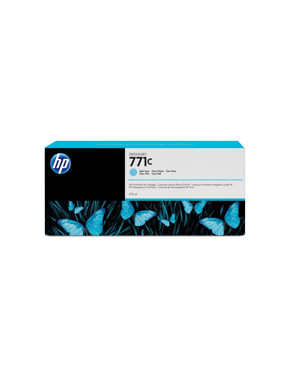 HP Cartucho de tinta DesignJet 771C cian claro de 775 ml