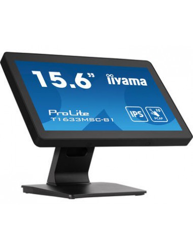 iiyama ProLite T1633MSC-B1 Monitor PC 39,6 cm (15.6") 1920 x 1080 Pixel Full HD LCD Touch screen Nero