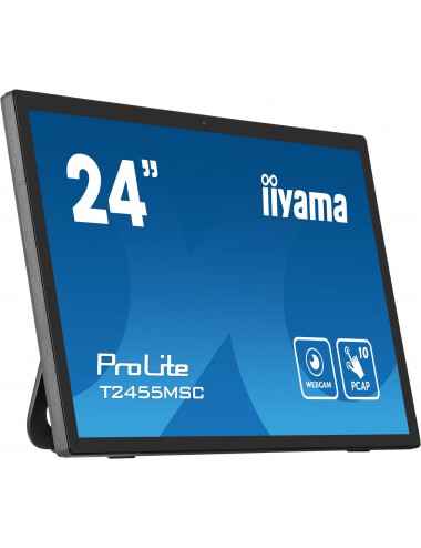 iiyama T2455MSC-B1 affichage de messages Écran plat de signalisation numérique 61 cm (24") LED 400 cd m² Full HD Noir Écran
