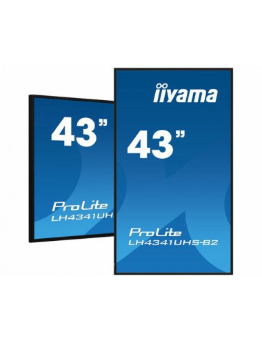 iiyama LH4341UHS-B2 pantalla de señalización 108 cm (42.5") LCD 500 cd m² 4K Ultra HD Procesador incorporado Android 8.0 18 7