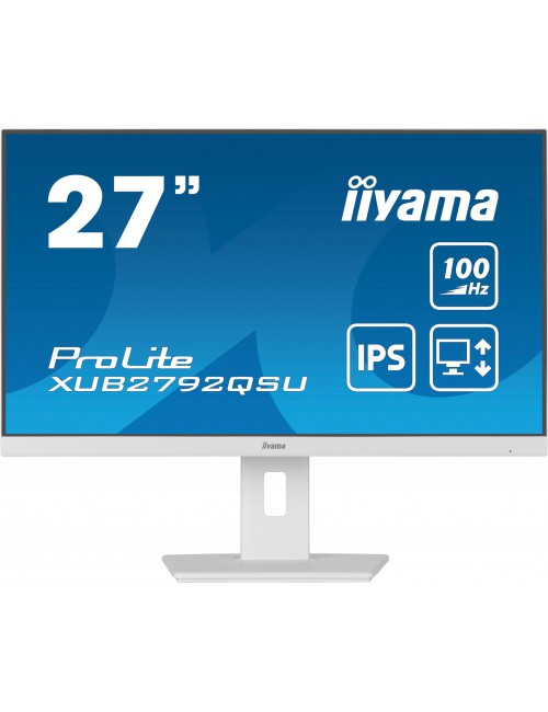 iiyama ProLite XUB2792QSU-W6 pantalla para PC 68,6 cm (27") 2560 x 1440 Pixeles Wide Quad HD LED Blanco