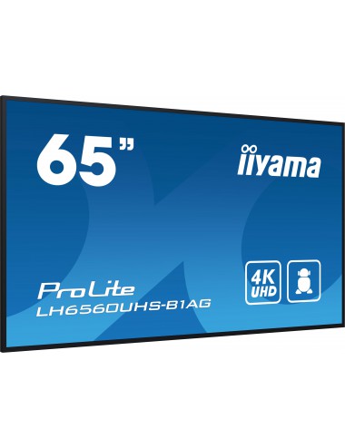 iiyama PROLITE Carte A numérique 165,1 cm (65") LED Wifi 500 cd m² 4K Ultra HD Noir Intégré dans le processeur Android 11 24 7