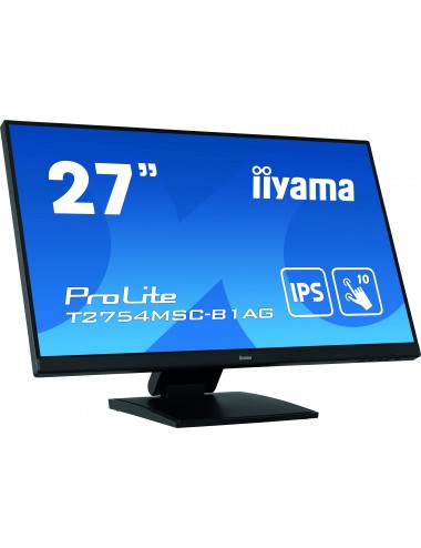 iiyama ProLite T2754MSC-B1AG pantalla para PC 68,6 cm (27") 1920 x 1080 Pixeles Full HD LED Pantalla táctil Multi-usuario Negro