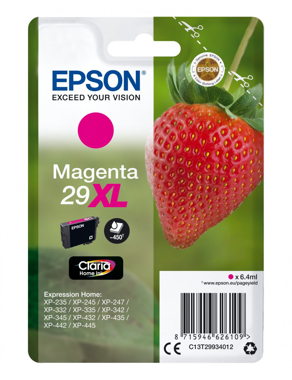 Epson Strawberry Cartuccia Fragole Magenta Inchiostri Claria Home 29XL