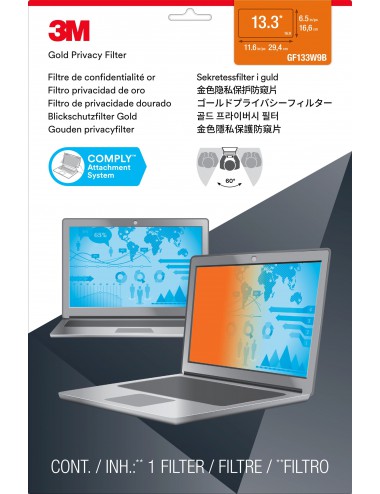 3M Filtro Privacy oro per laptop widescreen da 13,3”