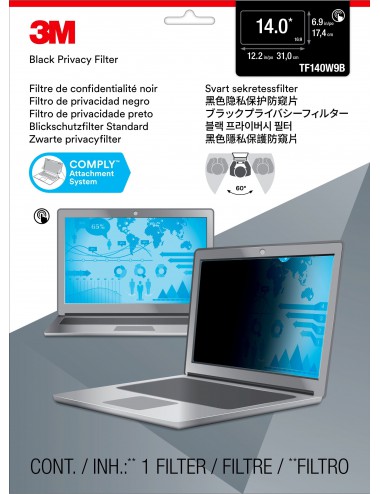 3M Filtre de confidentialité tactile pour ordinateur portable 14 pouces - Ajustement standard