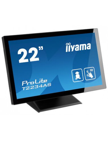 iiyama ProLite T2234AS-B1 Monitor PC 54,6 cm (21.5") 1920 x 1080 Pixel Full HD Touch screen Multi utente Nero