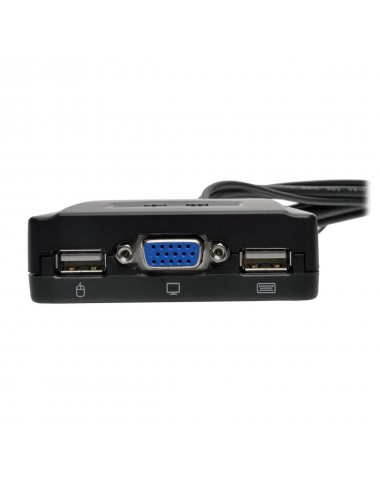 Tripp Lite B032-VU2 Cable KVM USB VGA de 2 Puertos con cables y USB para Compartir Perifericos