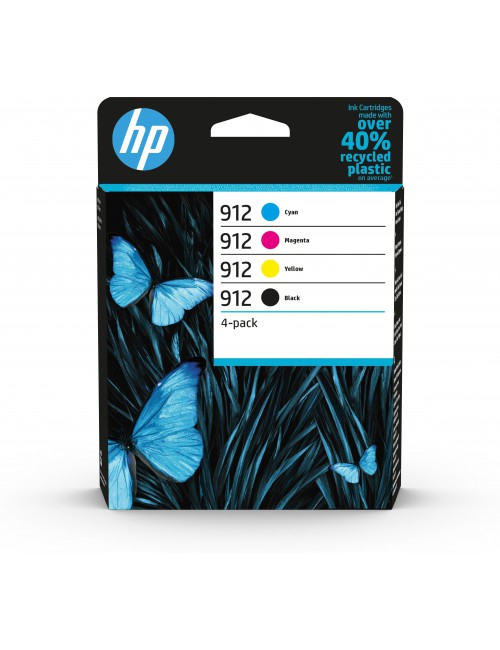 HP Paquete de 4 cartuchos de tinta Original 912 negro cian magenta amarillo