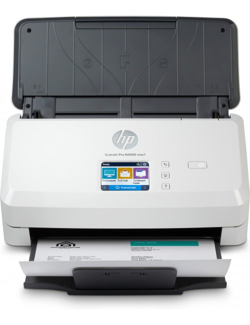 HP Scanjet Pro N4000 snw1 Sheet-feed Scanner Alimentation papier de scanner 600 x 600 DPI A4 Noir, Blanc