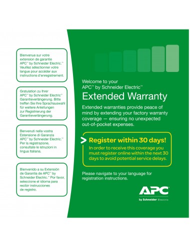 APC Service Pack 3 Year Extended Warranty 3 anno i