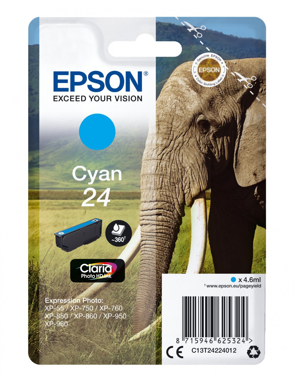 Epson Elephant Cartuccia Ciano