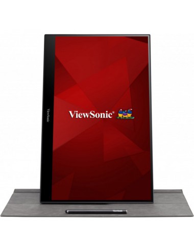 Viewsonic TD1655 écran plat de PC 39,6 cm (15.6") 1920 x 1080 pixels Full HD LED Écran tactile Multi-utilisateur Noir, Argent