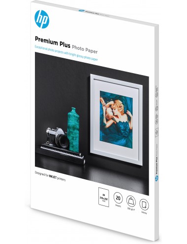 HP Papel fotográfico brillante Premium Plus - 20 hojas A4 210 x 297 mm