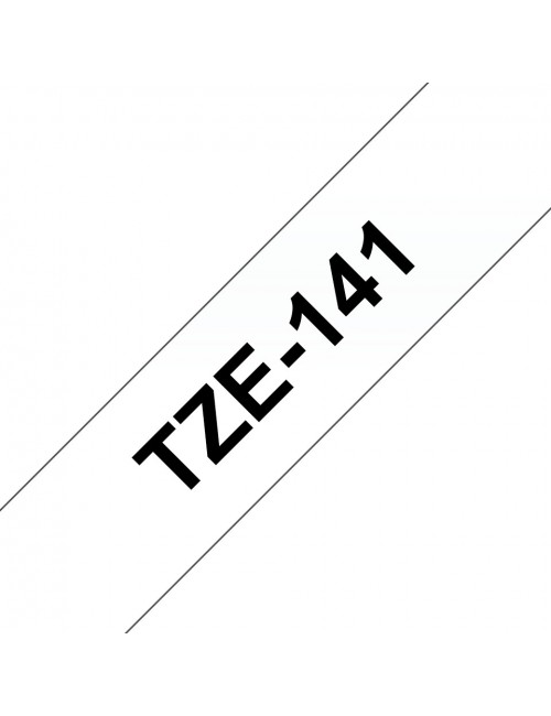 Brother TZE-141 nastro per etichettatrice Nero trasparente