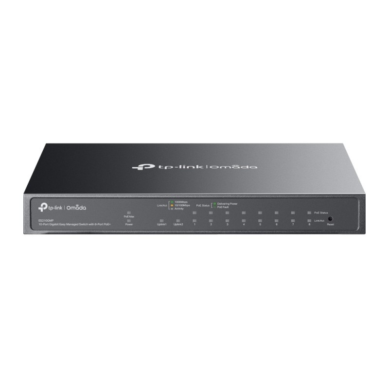 TP-Link Omada ES210GMP commutateur réseau Géré Gigabit Ethernet (10/100/1000) Connexion Ethernet, supportant l'alimentation via TP-Link Omada ES210GMP commutateur réseau Géré Gigabit Ethernet (10/100/1000) Connexion Ethernet, supportant l'alimentation via