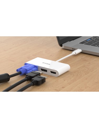 D-Link DUB-V310 station d'accueil Avec fil USB 3.2 Gen 1 (3.1 Gen 1) Type-C Blanc