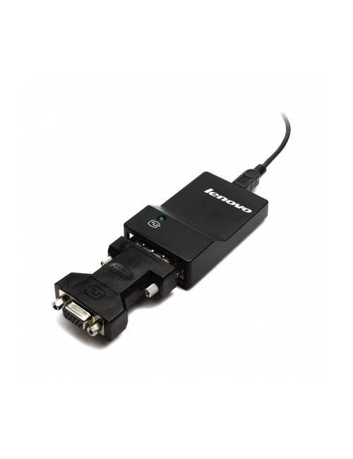 Lenovo USB 3.0 - DVI VGA Adaptador gráfico USB 2048 x 1152 Pixeles Negro
