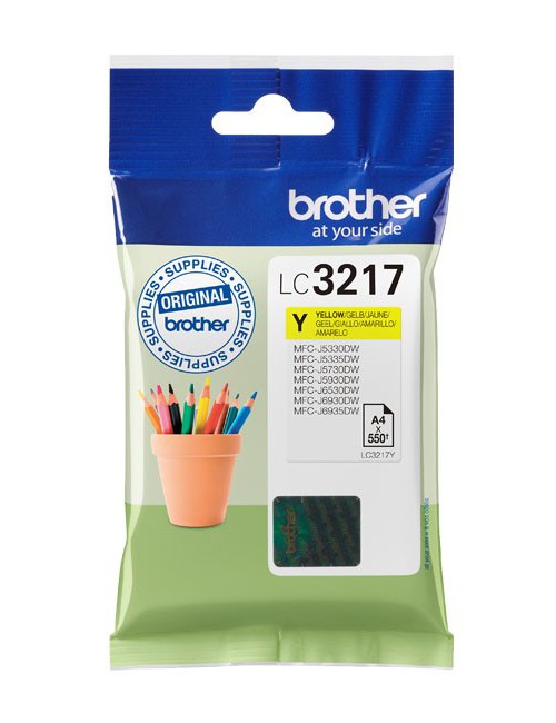 Brother LC-3217Y cartucho de tinta 1 pieza(s) Original Amarillo