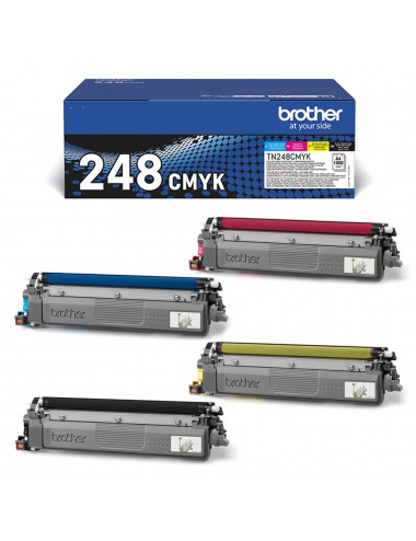 Brother TN-248VAL cartuccia toner 4 pz Originale Nero, Ciano, Magenta, Giallo