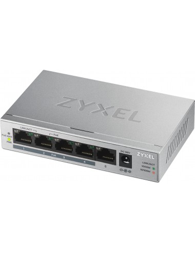 Zyxel GS1005HP Non gestito Gigabit Ethernet (10 100 1000) Supporto Power over Ethernet (PoE) Argento
