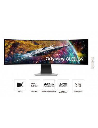 Samsung G95SC écran plat de PC 124,5 cm (49") 5120 x 1440 pixels OLED Argent