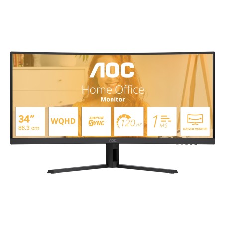 AOC B3 CU34B3E écran plat de PC 86,4 cm (34") 3440 x 1440 pixels Wide Quad HD LED Noir