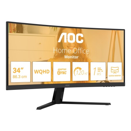 AOC B3 CU34B3E écran plat de PC 86,4 cm (34") 3440 x 1440 pixels Wide Quad HD LED Noir