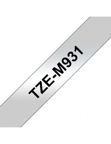 Brother TZE-M931 nastro per etichettatrice Nero su argento