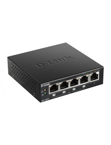 D-Link DGS-1005P E switch di rete Non gestito Gigabit Ethernet (10 100 1000) Supporto Power over Ethernet (PoE) Nero
