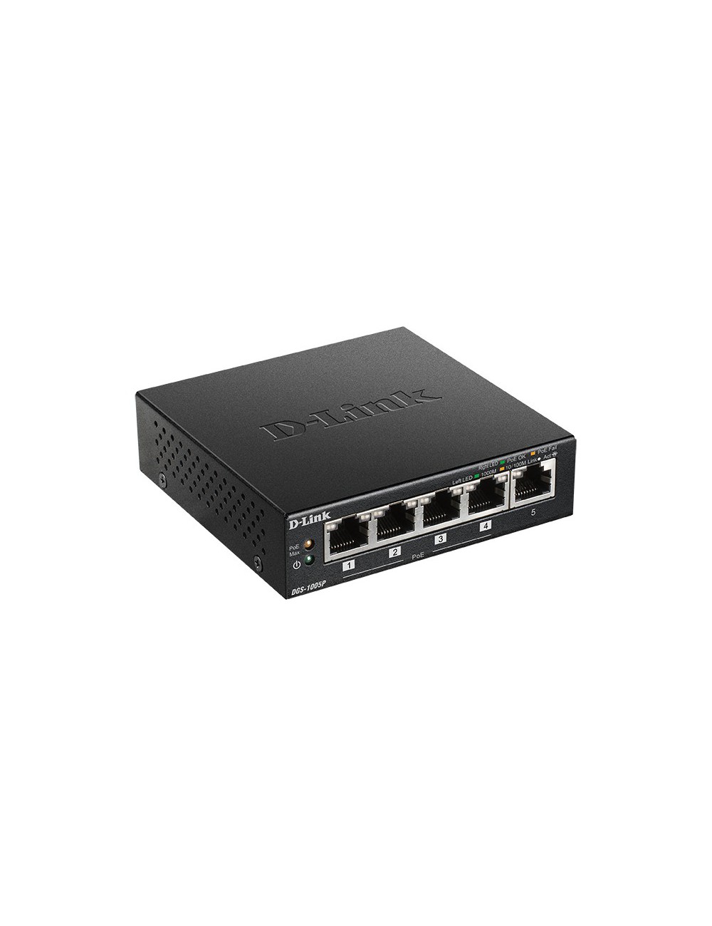 D-Link DGS-1005P E switch di rete Non gestito Gigabit Ethernet (10 100 1000) Supporto Power over Ethernet (PoE) Nero