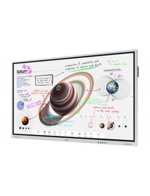 Samsung WM75B pizarra blanca interactiva 190,5 cm (75") 3840 x 2160 Pixeles Pantalla táctil Gris, Blanco