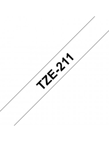 Brother TZe-211 cinta para impresora de etiquetas Negro sobre blanco