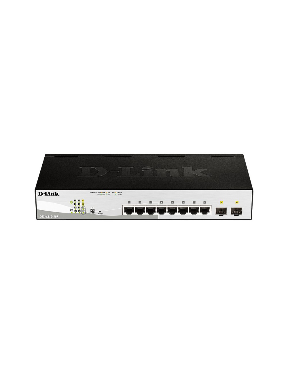 D-Link DGS-1210-10P Gestionado L2 Gigabit Ethernet (10 100 1000) Energía sobre Ethernet (PoE) 1U Negro